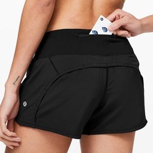 Lululemon run time shorts size 2 black